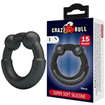 Inel pentru penis MECO Crazy Bull, din silicon super moale și impermeabil