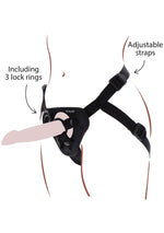 Ham cu strap-on ToyJoy Get Real, poliester negru