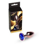Dop anal din oțel cu diamant MyLove Toys, albastru marin, 7 cm