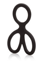 Inel pentru penis din silicon Calexotics, negru
