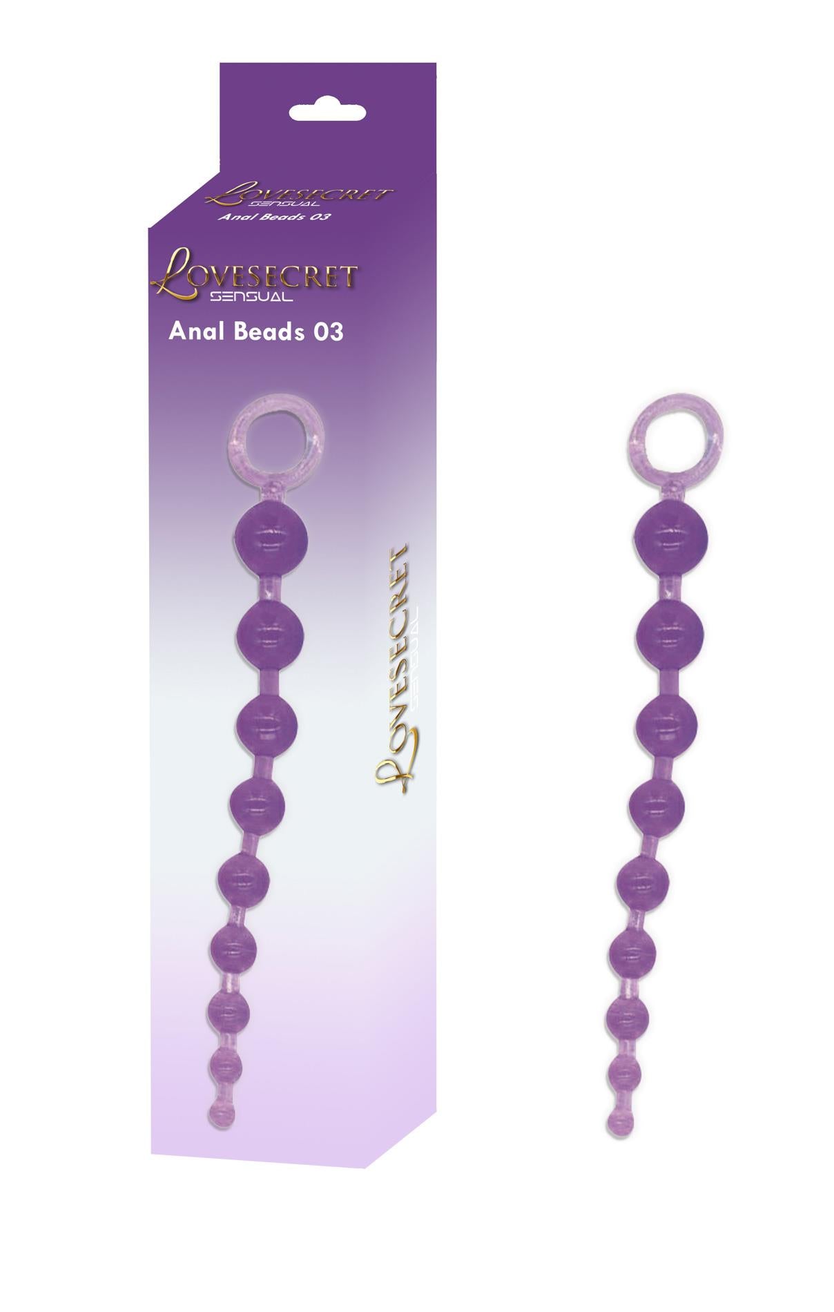 Perle anale Lovesecret din silicon violet 30 cm