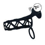 Manșon vibrant pentru penis Levelz din silicon, negru, 14,5 cm