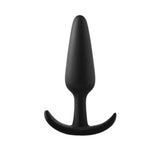 Dop anal Fantasy din silicon, negru, mediu, 10 cm