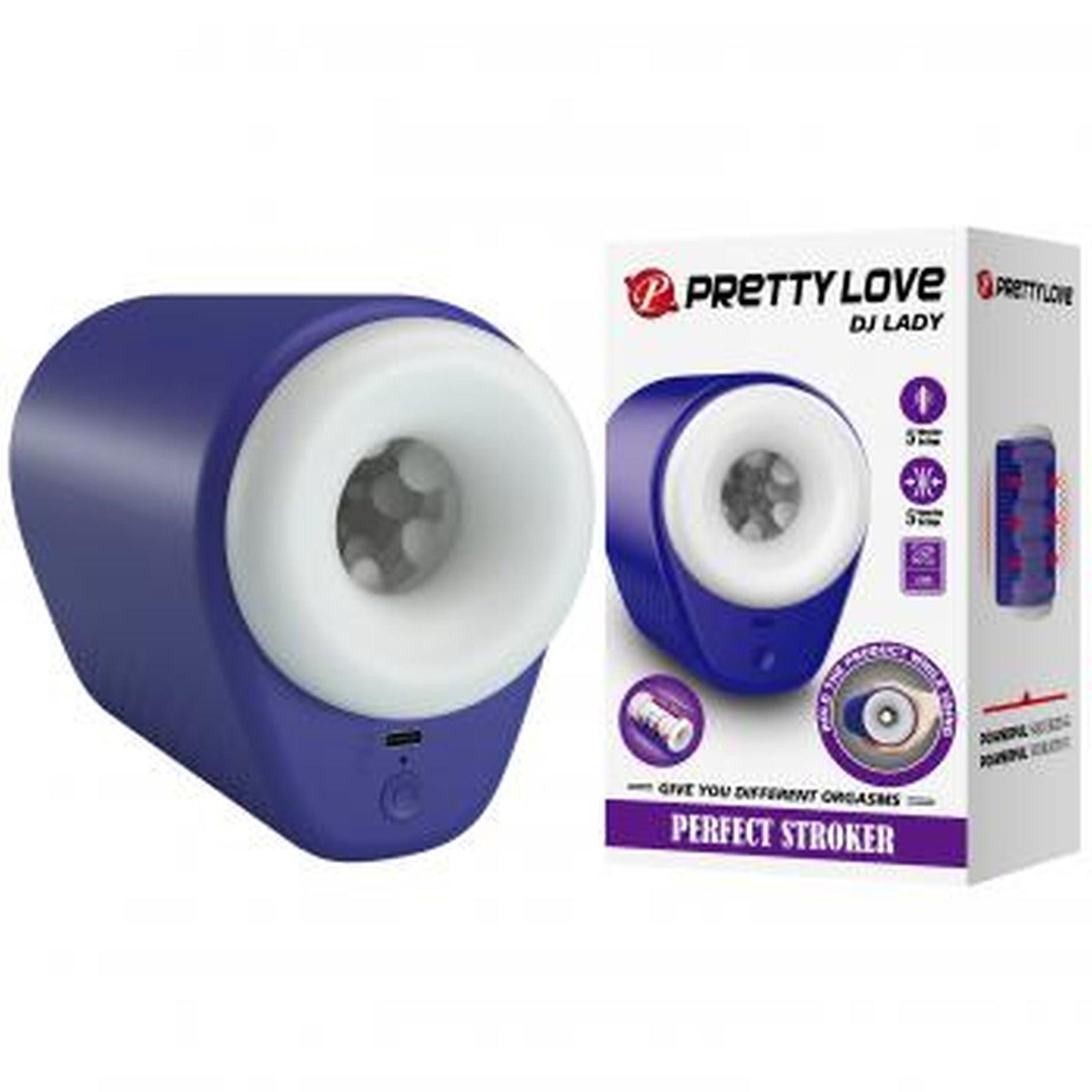 Masturbator Pretty Love DJ Lady cu vibrații și prindere