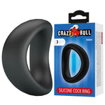 Inel de penis din silicon curbat Crazy Bull Valen