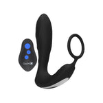 Au! Plug anal vibrant cu electrostimulare și inel, 14,5 cm