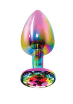 Dop anal Twilight ToyJoy Rainbow Gem din aluminiu, mic, 7 cm