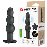 Plug anal vibrant din silicon negru Pretty Love Jadier