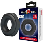 Inel pentru penis Crazy Bull Jarvius din silicon negru super moale