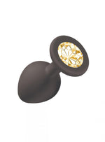 Plug-Anal Plug Emotions Cutie Mediu Negru cristal auriu