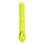 Vibrator Loveline pentru punctul G cu vârf mobil, verde lime, 24 cm