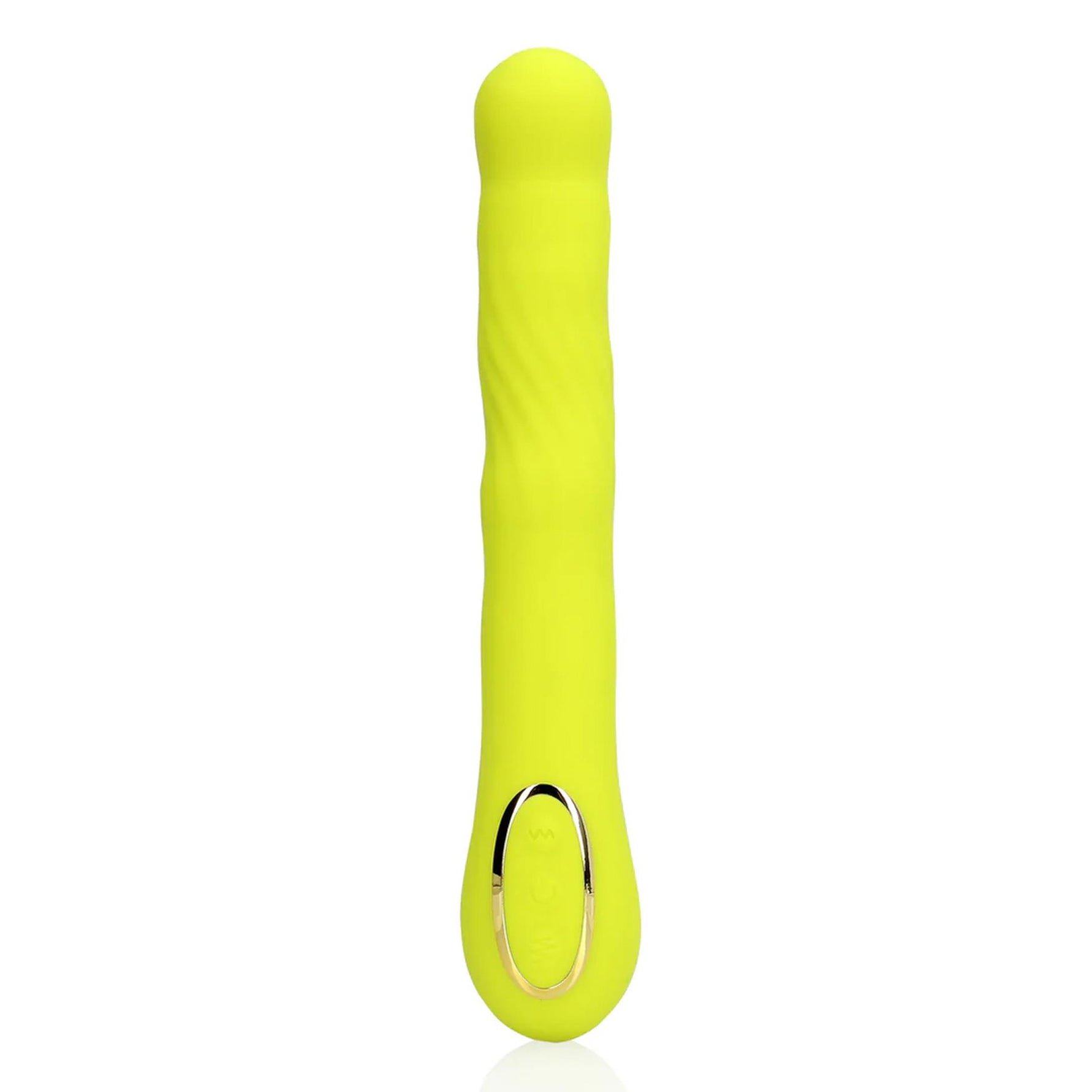 Vibrator Loveline pentru punctul G cu vârf mobil, verde lime, 24 cm