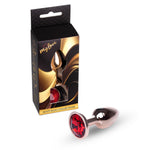 Bijuterii anale din oțel MyLove Toys cu diamant roșu 7 cm