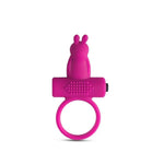 Inel vibrant Toyz4lovers cu iepuraș, roz, 10 cm