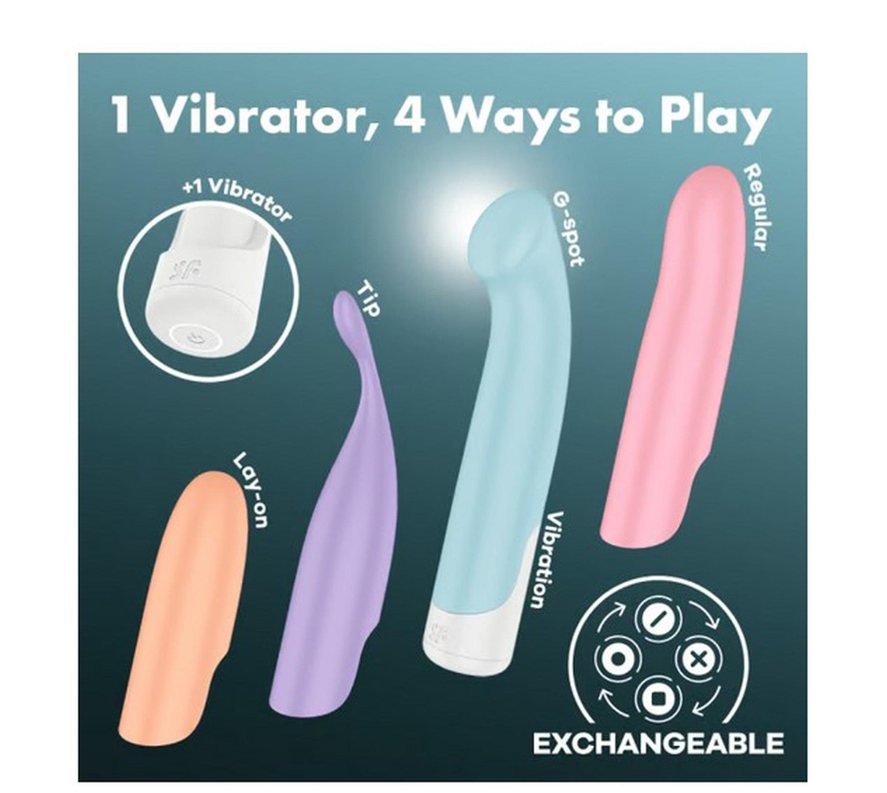 Set vibratoare Satisfyer Playful Four din silicon, impermeabile, cu USB