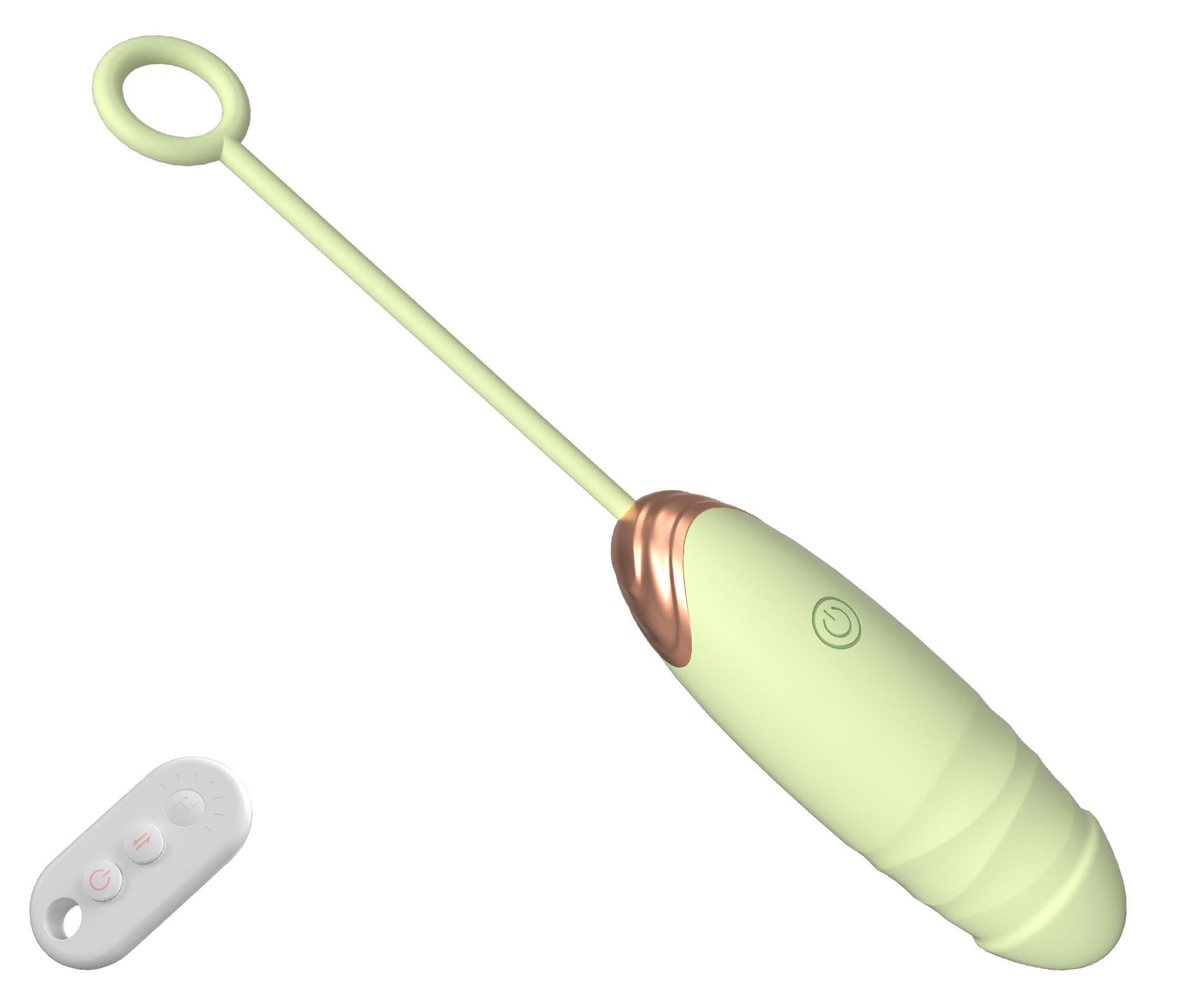 Vibratoare USB Fox din silicon încălzit, seria B, verde ou, 21 cm