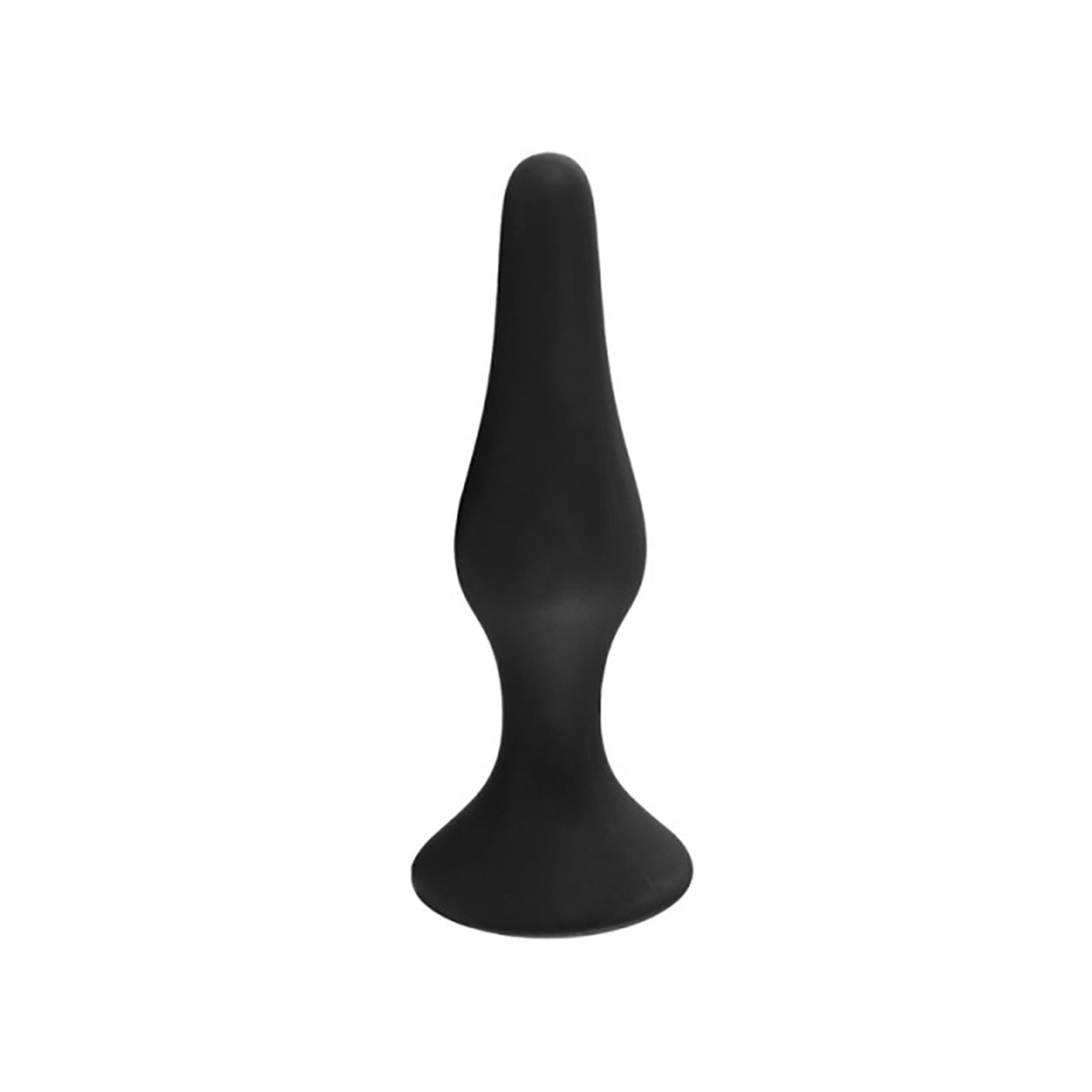 Plug anal Fantasy din silicon, mic, negru, 10,5 cm