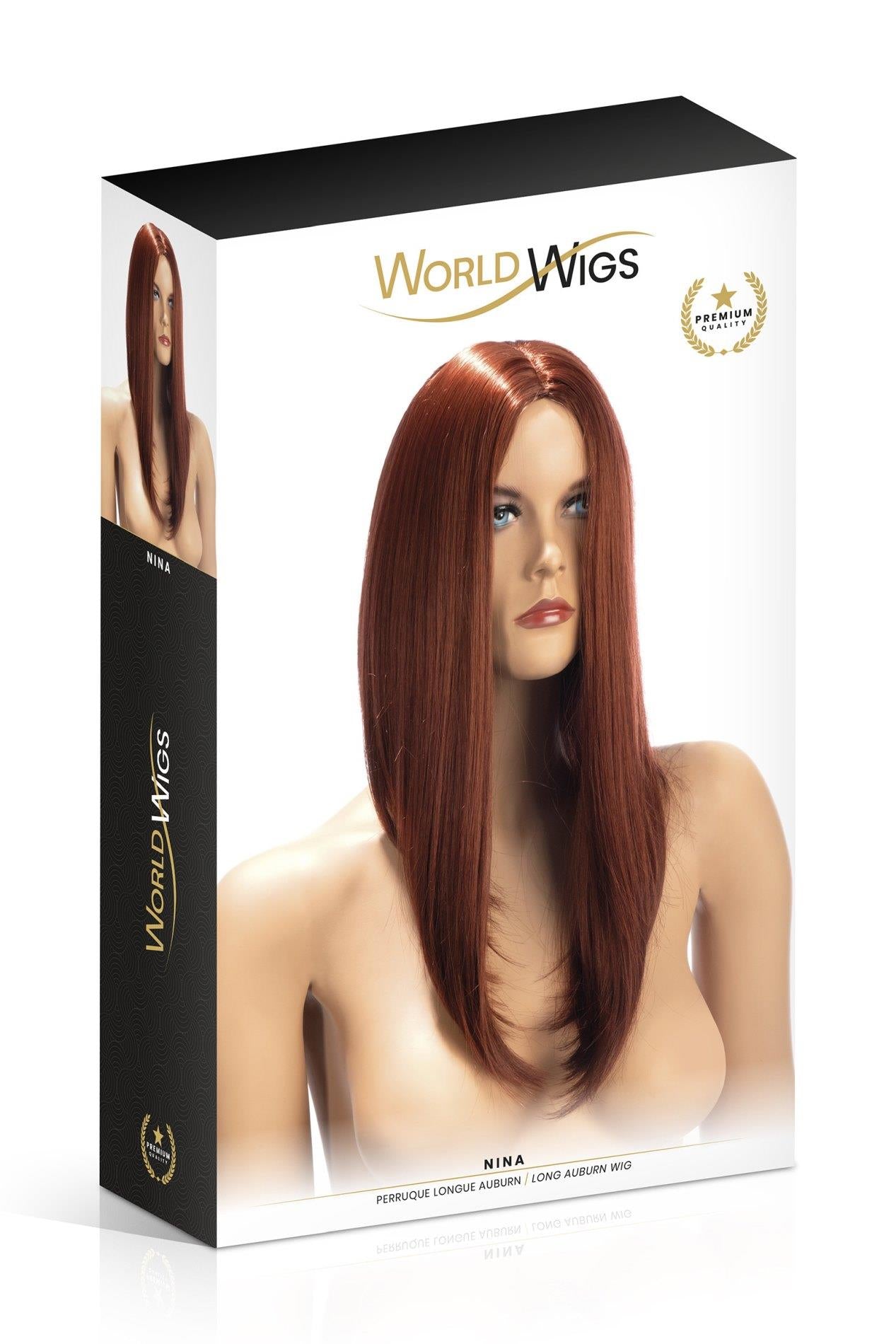 Perucă lungă Nina World Wigs castaniu