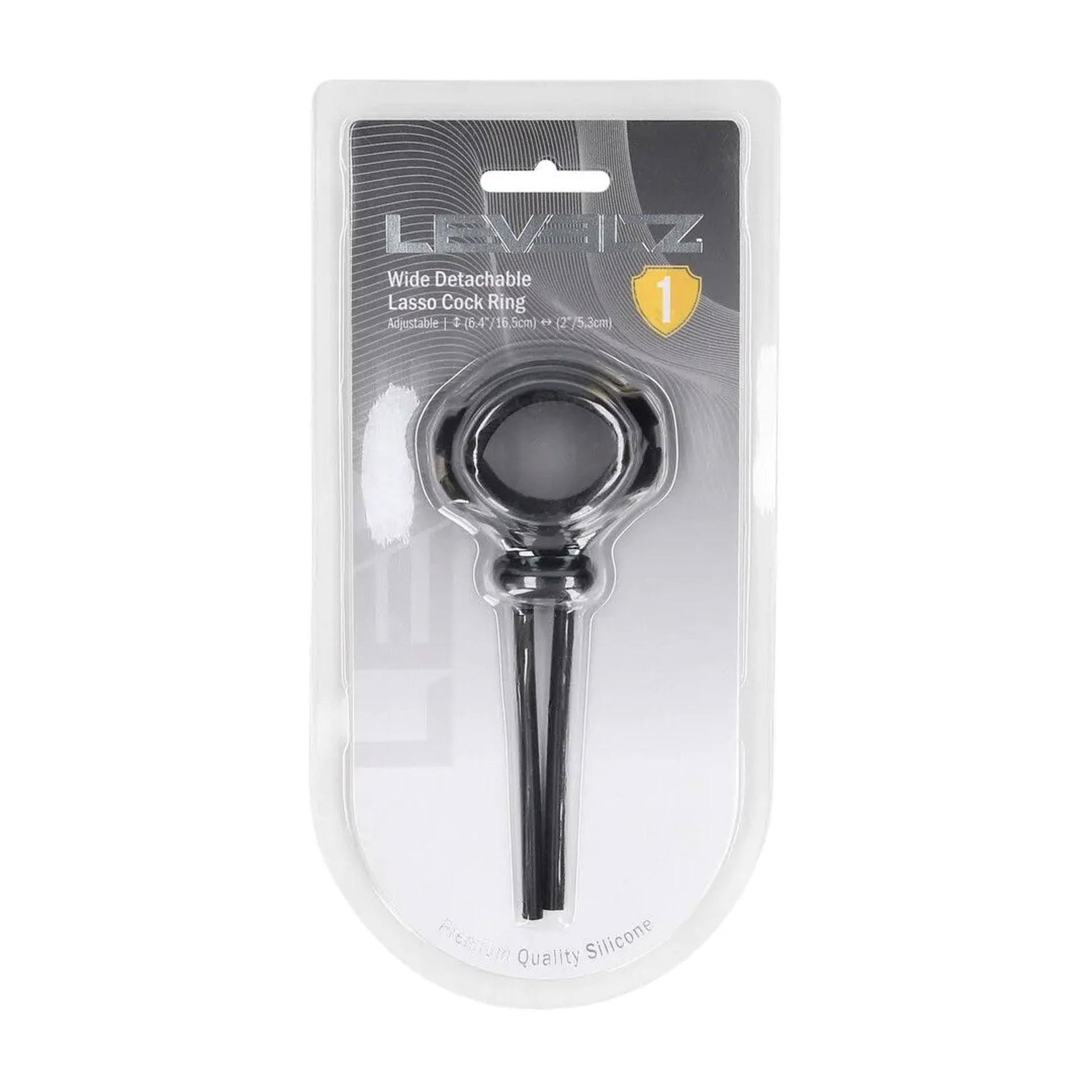 Inel de penis reglabil din silicon Levelz cu cursor, negru