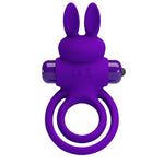 Inel vibrant Pretty Love violet cu 10 funcții
