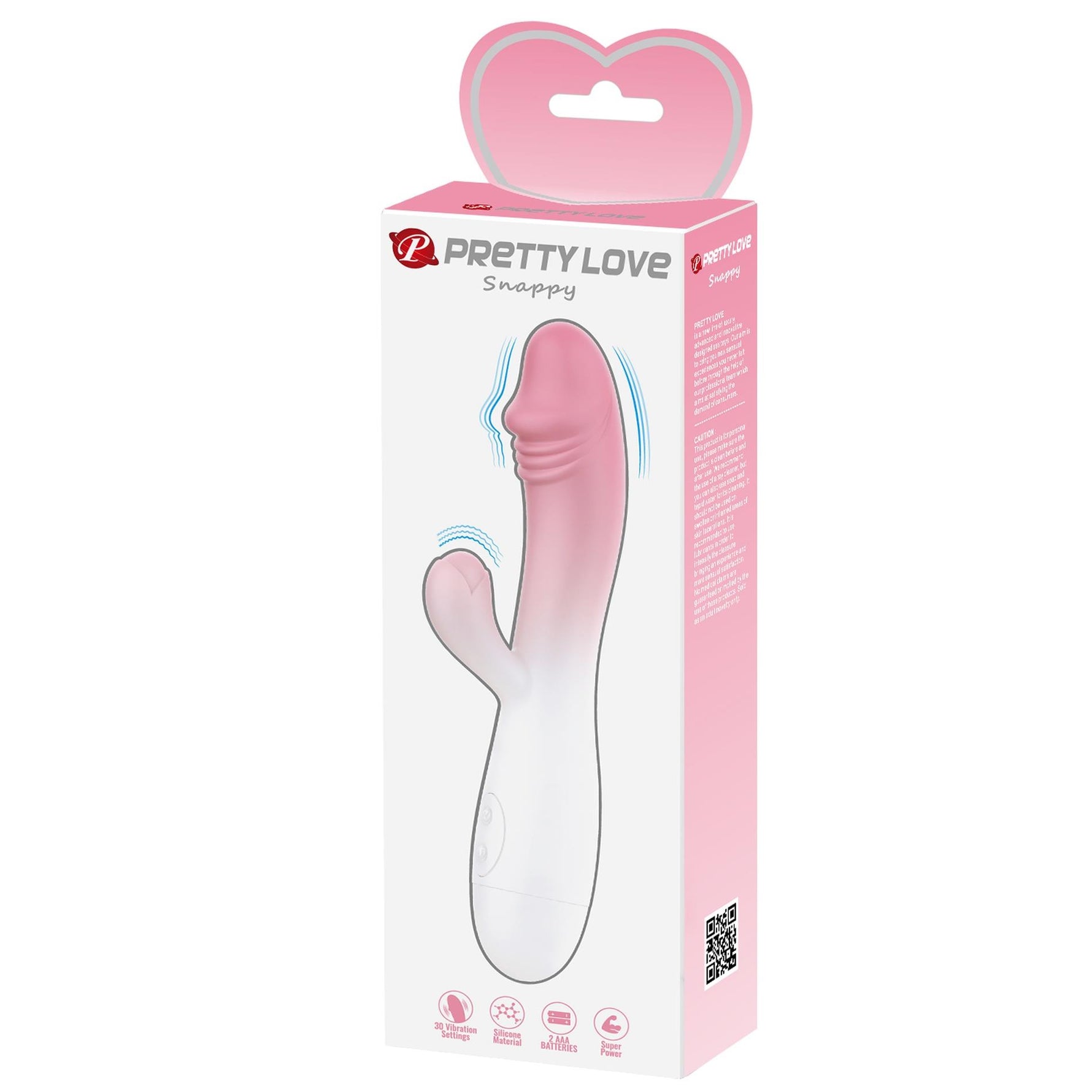 Vibrator Pretty Love Snappy Bunny roz deschis 19 cm 30 funcții