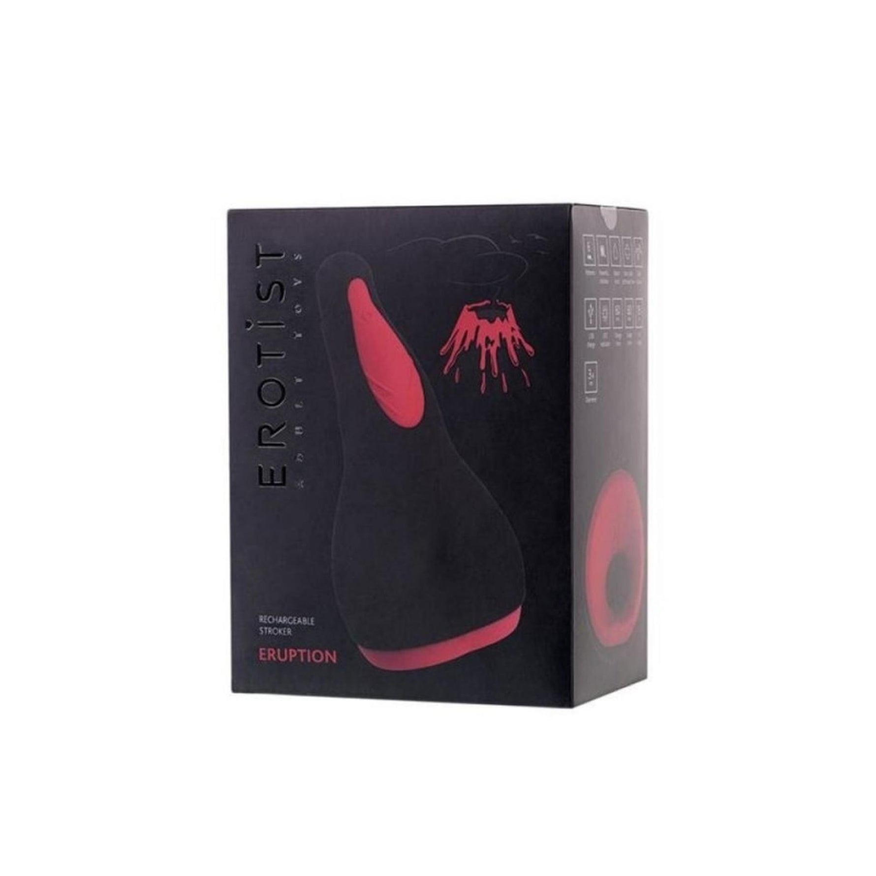 Masturbator Erotist Eruption din silicon, negru, 18,5 cm