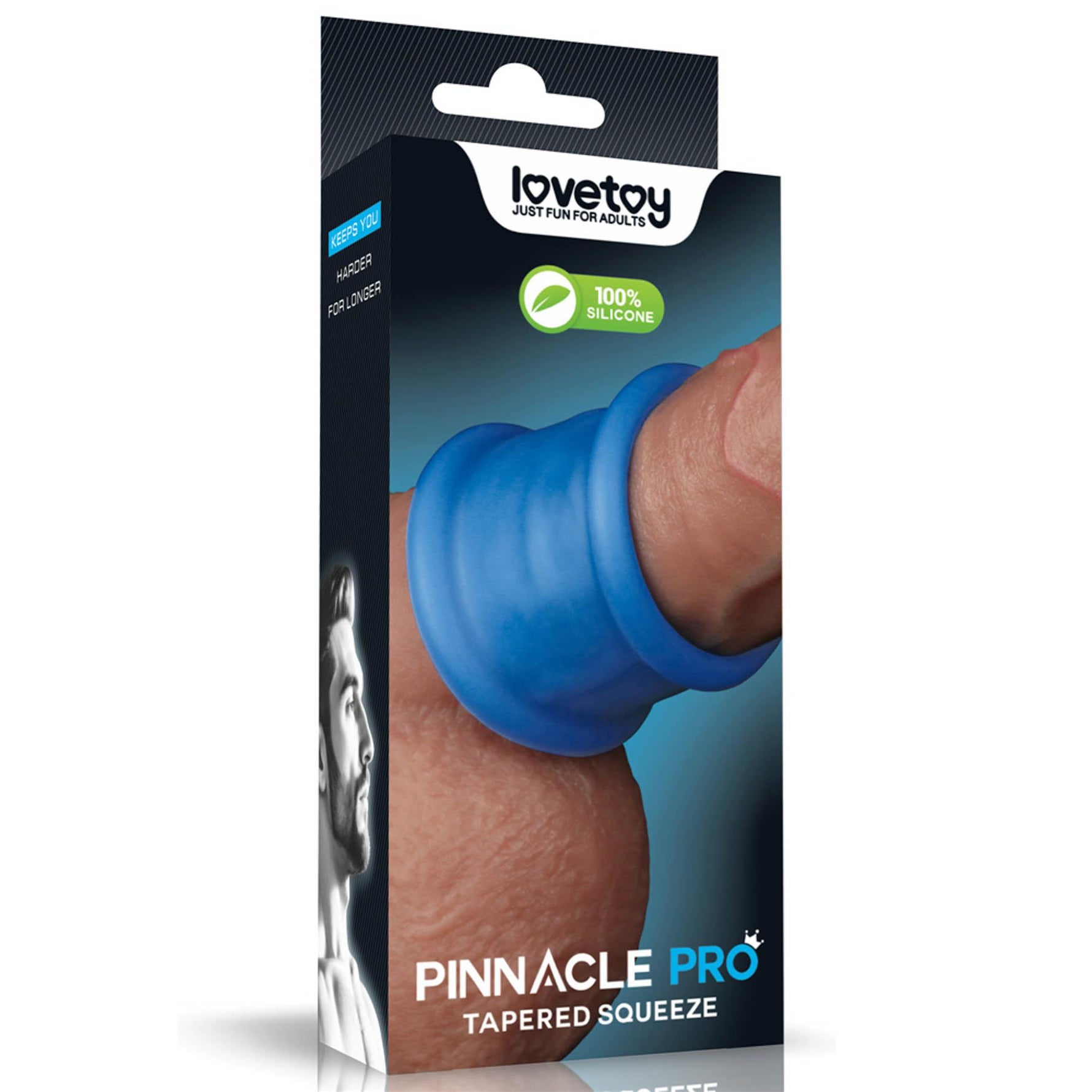 Inel de penis Pinnacle Pro Lovetoy conic, cu prindere și întindere