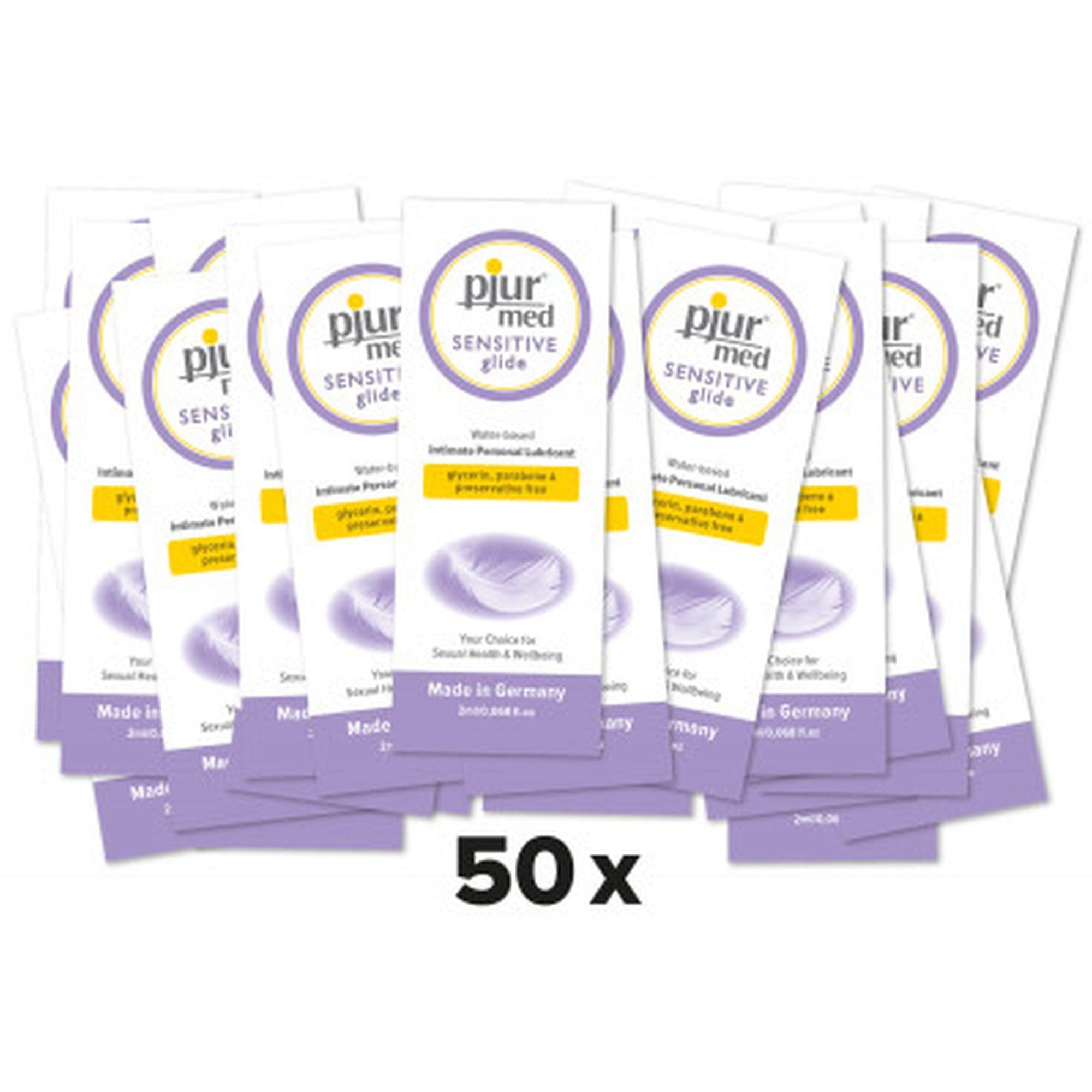 Gel intim Pjur med Sensitive Glide 2 ml 50 bucăți