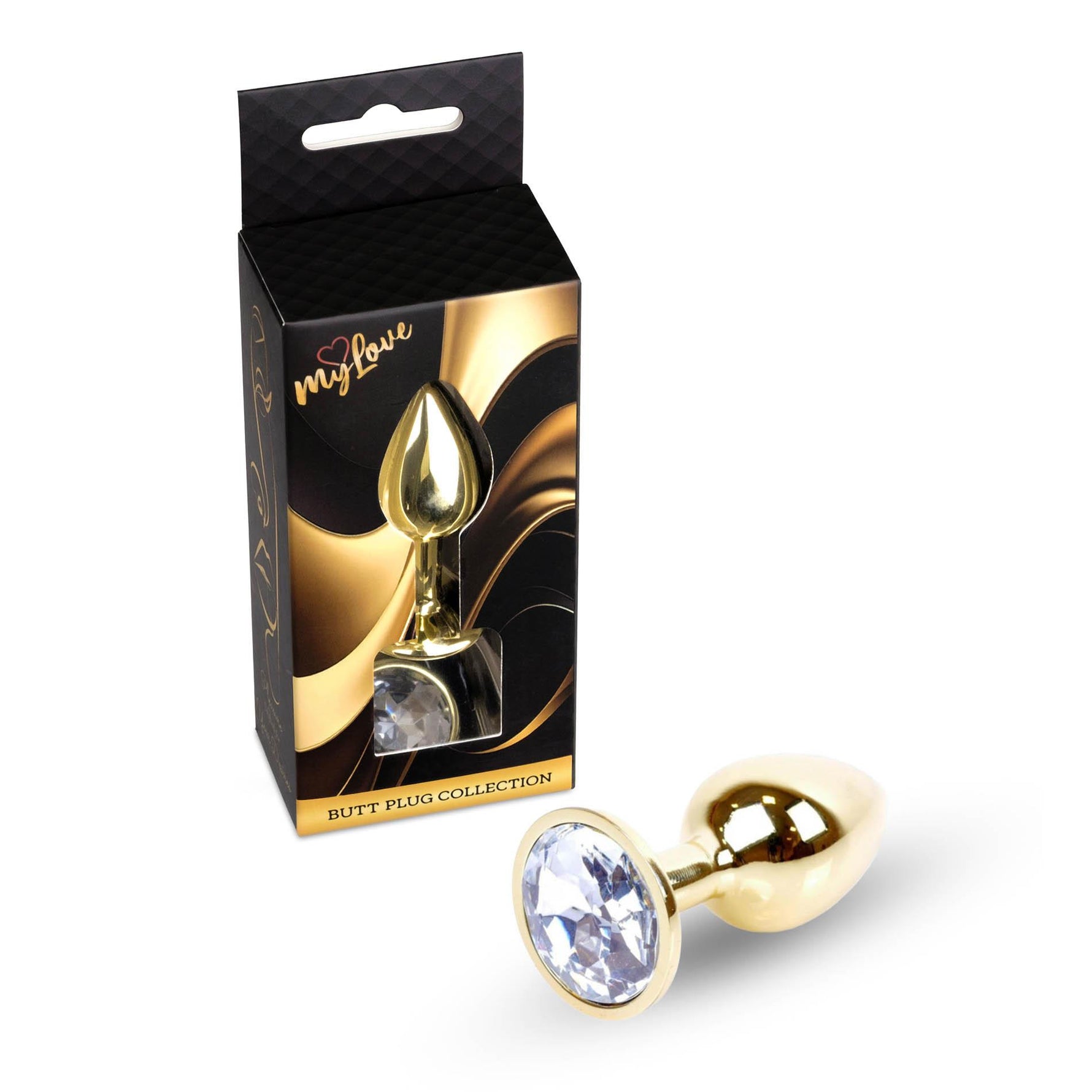 Bijuterii anale din aur cu diamant MyLove Toys 7 cm