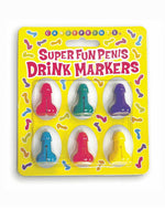 Markere pentru penis din silicon, tip cocktail, 6 buc.
