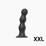 Plug cu dildo XXL negru cu coaie și strap on me