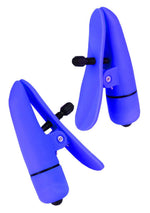 Cleme vibratoare pentru mameloane Calexotics, mov