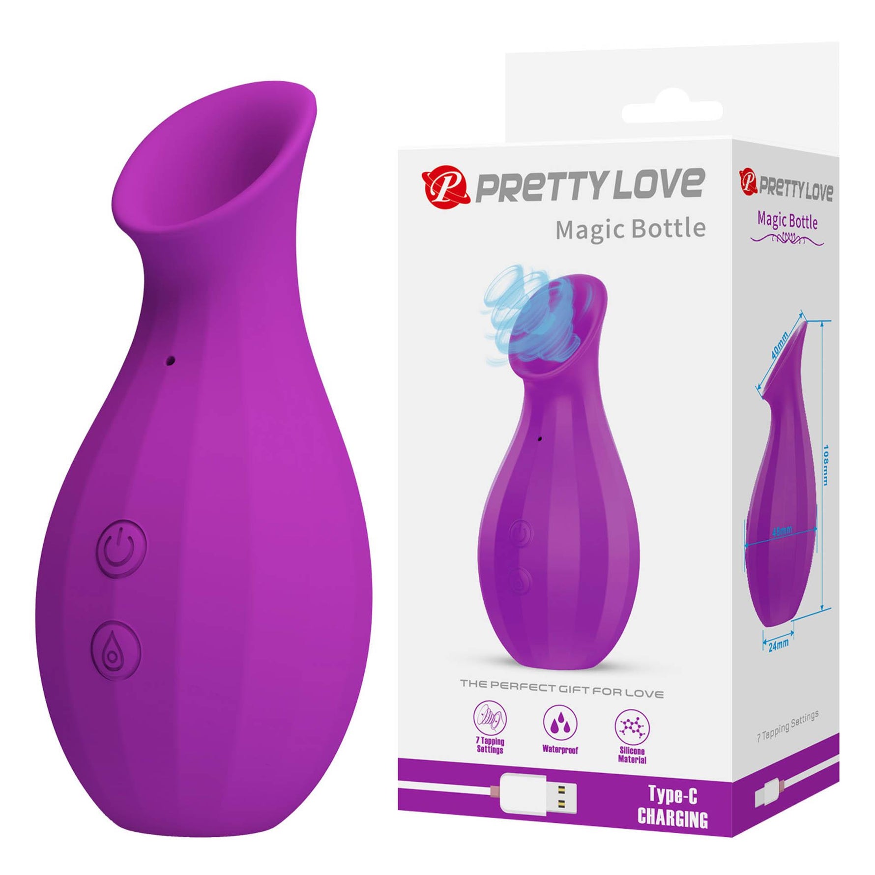 Stimulator clitoridian cu sucțiune în formă de vază Pretty Love