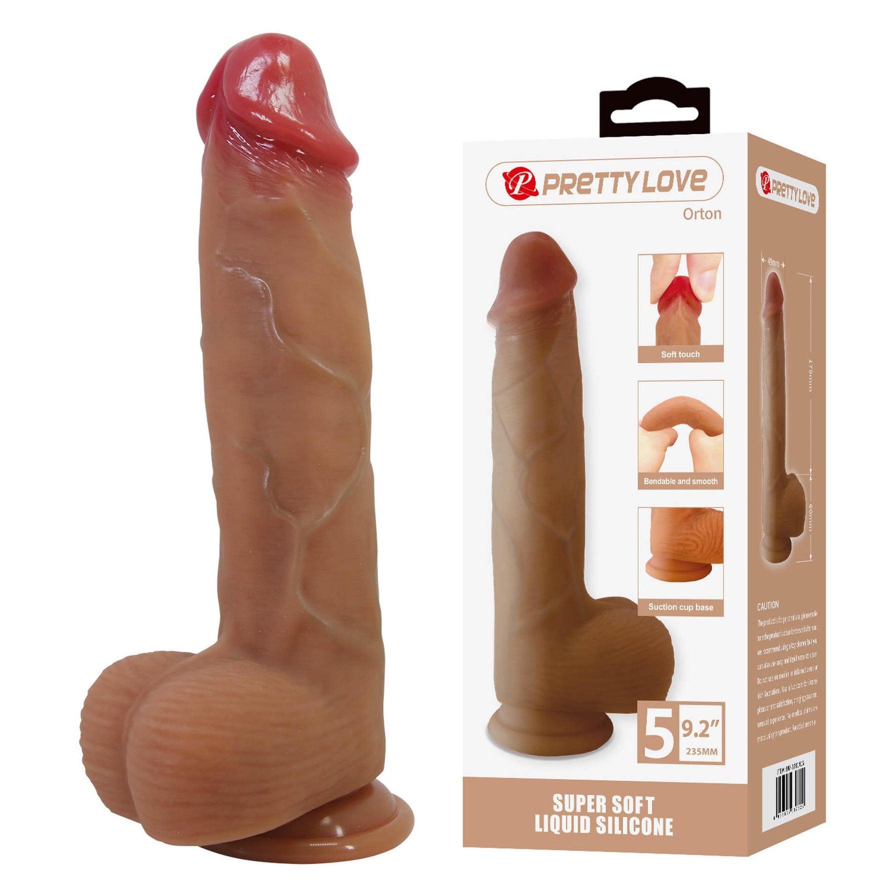Dildo realist Pretty Love Orton din silicon super moale 23 cm