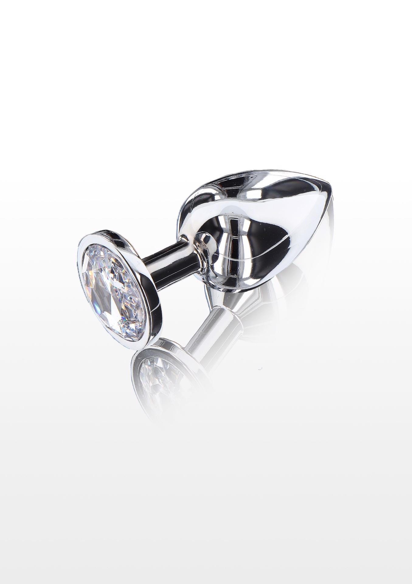 Plug anal Starlight Booty Jewel, ToyJoy, argintiu, mărime mare
