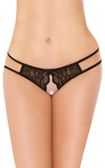SoftLine Collection 2438 Tanga din dantelă Negru M/L