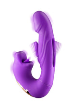 Vibrator Yoba Kissy 3 în 1 Iepuraș Violet USB 17,6 cm