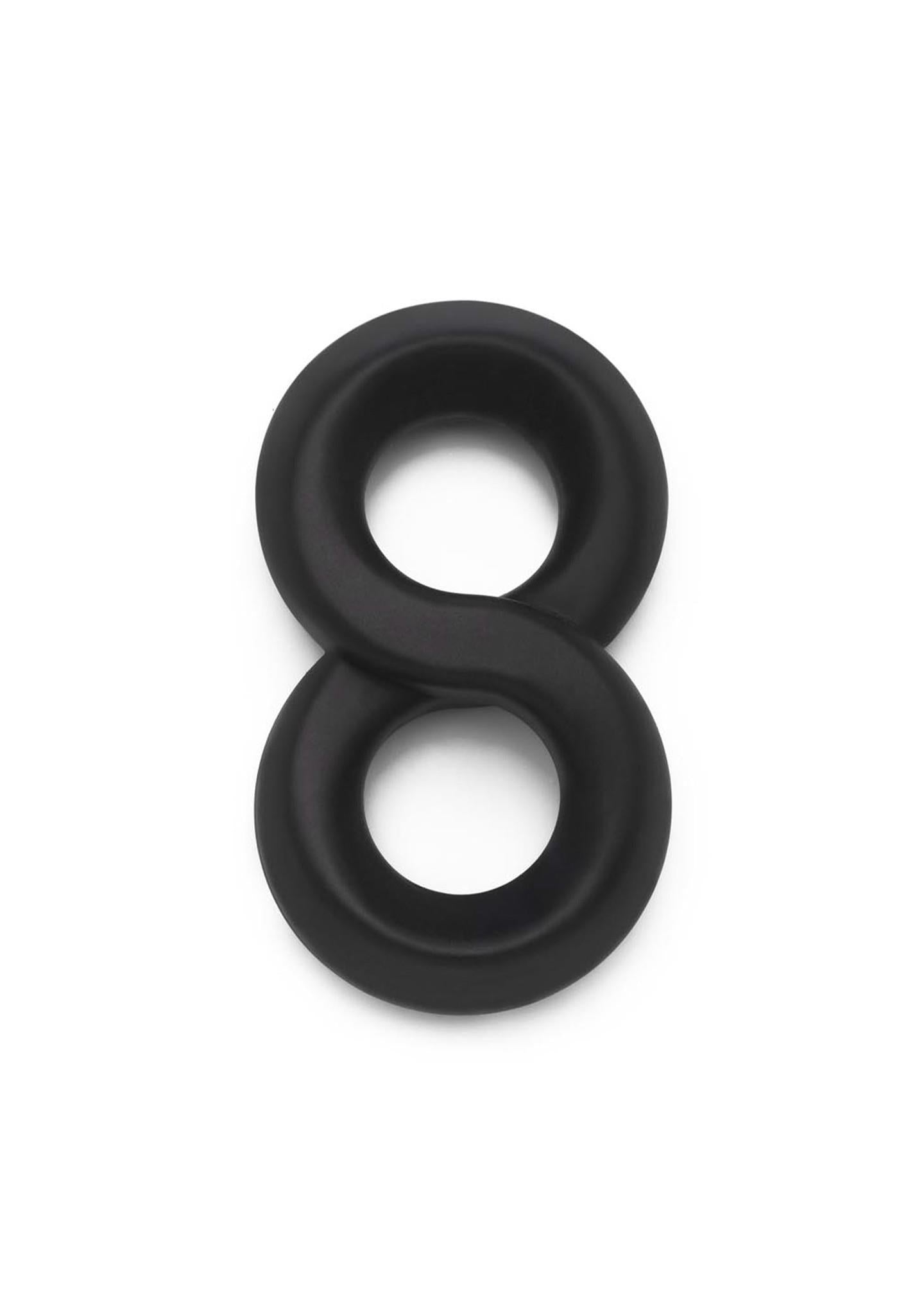 Inel pentru penis Hidden Desire din silicon, negru, 7 cm
