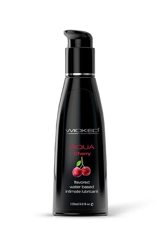 Lubrifiant cu aromă de cireșe Wicked Aqua 120 ml