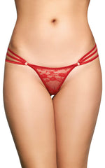 SoftLine 2498 tanga din dantelă roșu S/M