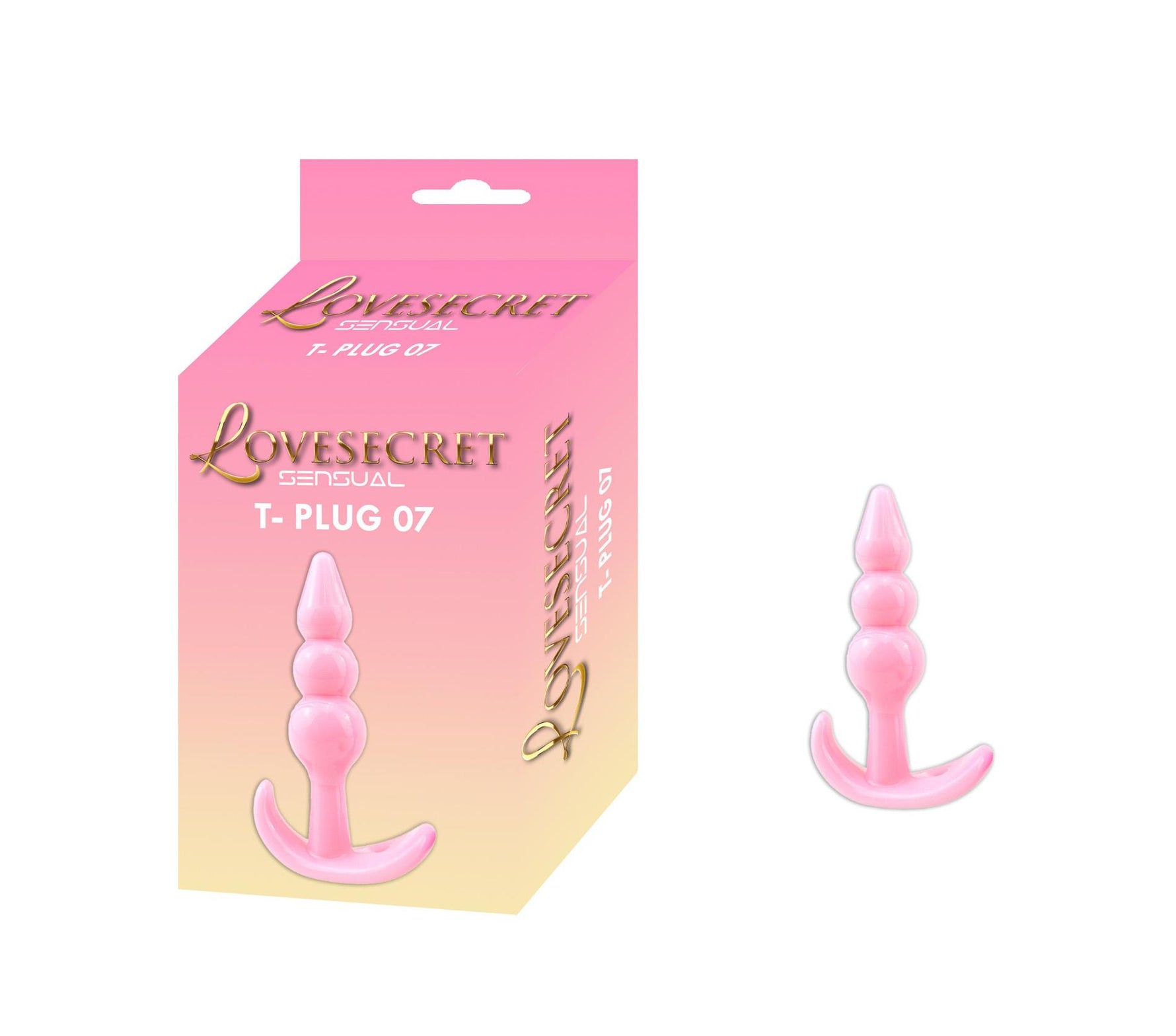 Plug anal Lovesecret T Plug 07 roz 9 cm