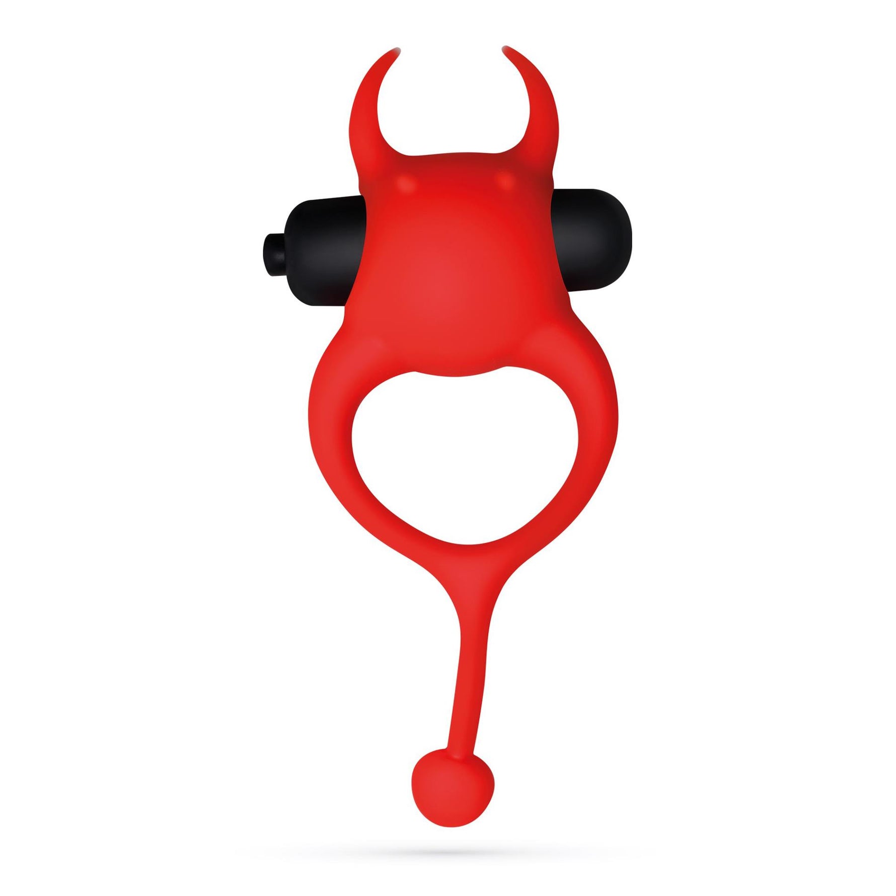 Inel vibrant pentru penis Daemon Crushious, silicon roșu, 12,5 cm