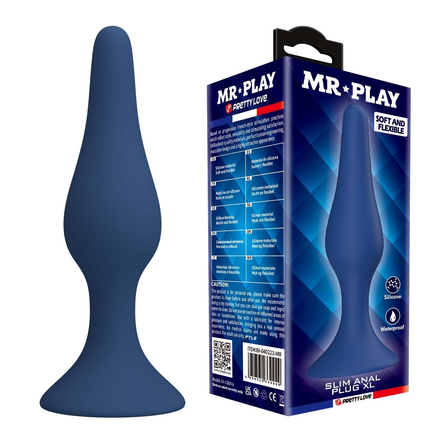 Dop anal Mr. Play Slim XL din silicon