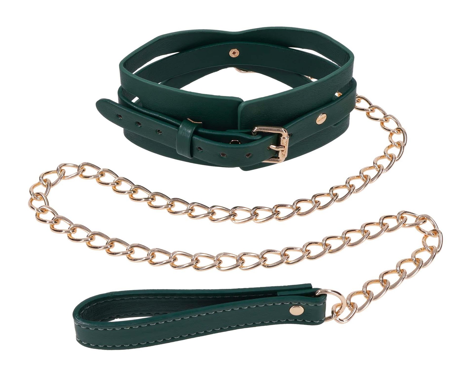 Zgarda Indica Emerald Cutout cu lesă Sportsheets