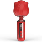 Vibrator Rose Magic din silicon, impermeabil, USB, 12,5 cm