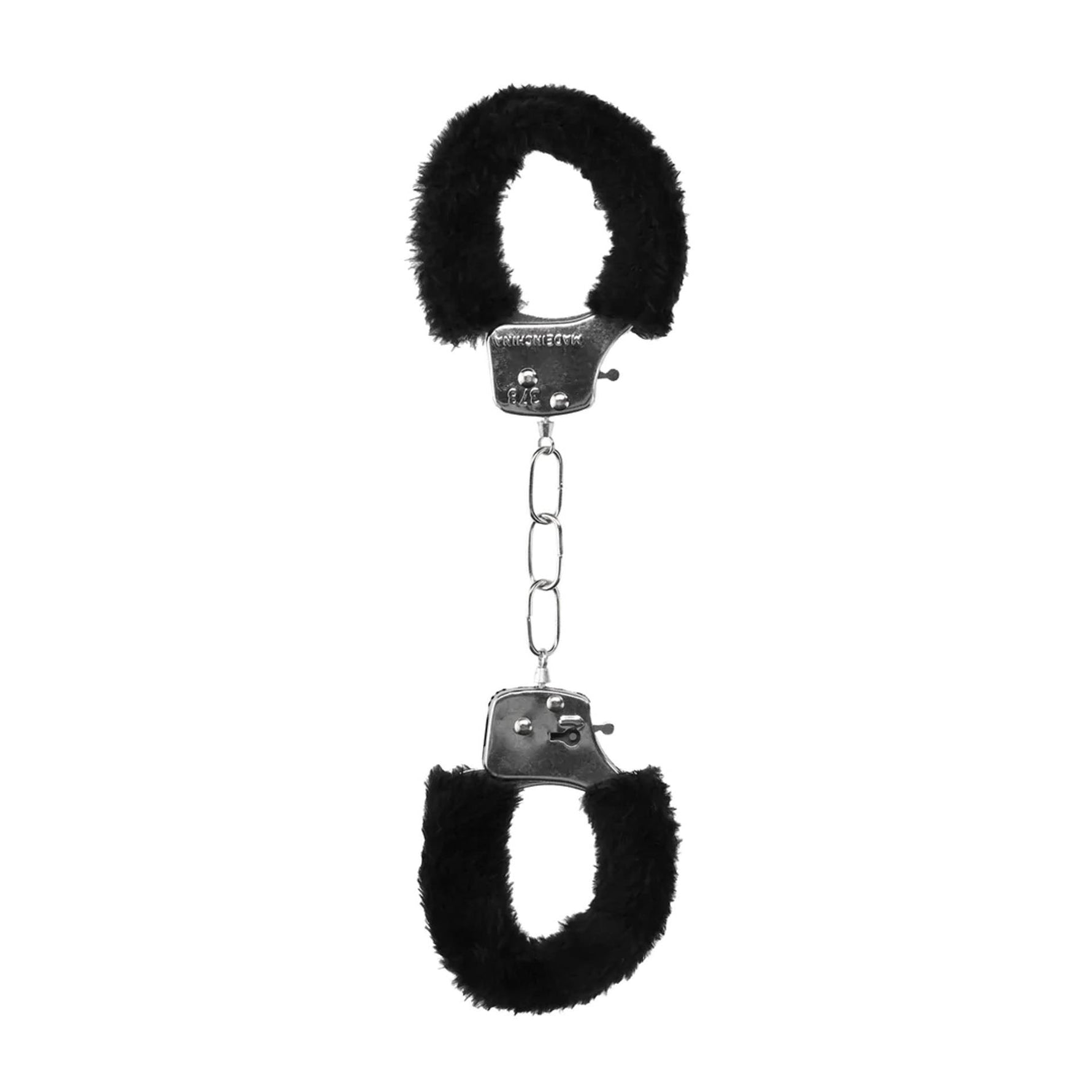 Cătușe din blană negre 29 cm
