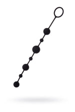 Perle anale din silicon A-Toys Coron cu 7 bile negre 36 cm