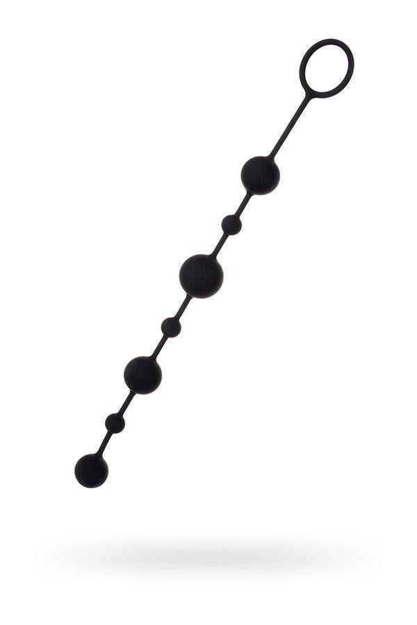 Perle anale din silicon A-Toys Coron cu 7 bile negre 36 cm