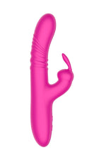 Vibrator USB roz, drăguț, rezistent la apă, din silicon, seria B, cu model iepuraș