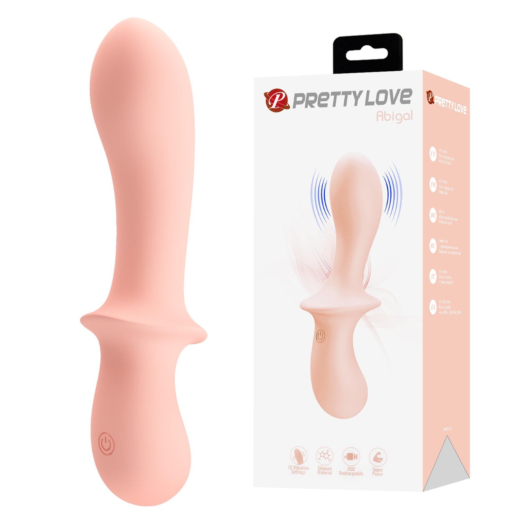 Vibrator din silicon Pretty Love Abigal cu 10 funcții de vibrație